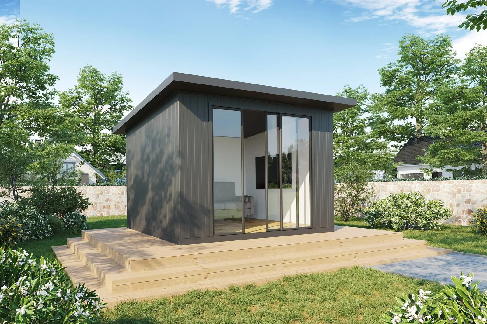 The Cube compact modern Kingspan garden office